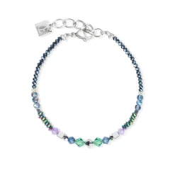 COEUR DE LION Kristallarmbänder-Armband Amulett Statement Dunkelgrün