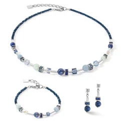 COEUR DE LION Echter Stein-Armband Atlantis Spheres Silber-Blau