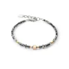 COEUR DE LION Kristallarmbänder-Armband Brilliant Square Trilogy, austauschbarer Anhänger Tricolor