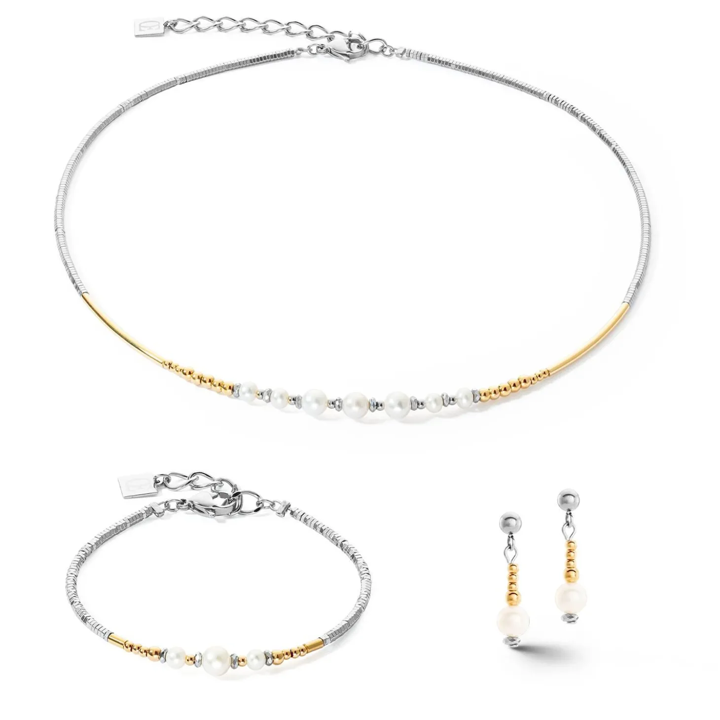 COEUR DE LION Perlenarmbänder-Armband Classic Princess Süßwasserperlen Bicolor