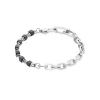 COEUR DE LION Aber-Armband Cubes Fusion Gliederkette Schwarz