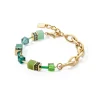 COEUR DE LION Echter Stein-Armband Festliche Schicht Grün