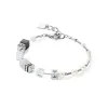 COEUR DE LION Perlenarmbänder-Armband Geocube® Fusion Precious Pearl Mix Silbergrau