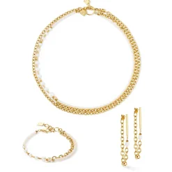 COEUR DE LION Perlenarmbänder-Armband Kette & Pearl Fever Weißgold