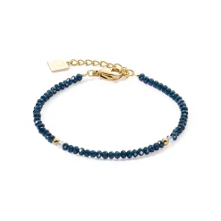 COEUR DE LION Kristallarmbänder-Armband Little Twinkle Gold-Dunkelblau