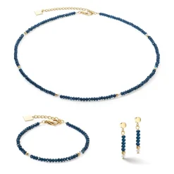 COEUR DE LION Kristallarmbänder-Armband Little Twinkle Gold-Dunkelblau