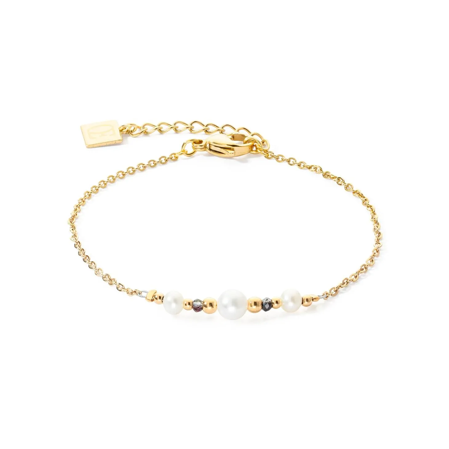 COEUR DE LION Perlenarmbänder-Armband Modern Princess Süßwasserperlen Gold