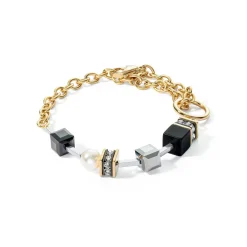 COEUR DE LION Kristallarmbänder-Armband Mysterious Mix Gold-Schwarz