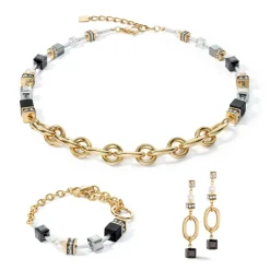 COEUR DE LION Kristallarmbänder-Armband Mysterious Mix Gold-Schwarz