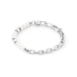 COEUR DE LION Unisex Edition-Armband Pearls Fusion Gliederkette Weiß