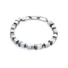 COEUR DE LION Aber-Armband Precious Cubes Weiß-Silber