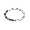COEUR DE LION Unisex Edition-Armband Precious Fusion Link Chain Blau-Silber