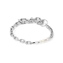 COEUR DE LION Perlenarmbänder-Armband Shape Shifter Süßwasserperlen Silber