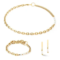 COEUR DE LION Perlenarmbänder-Armband Shape Shifter Süßwasserperlen Gold