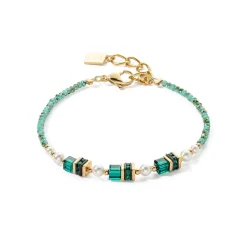 COEUR DE LION Festliche Kollektion-Armband Sparkling Princess Gold-Grün
