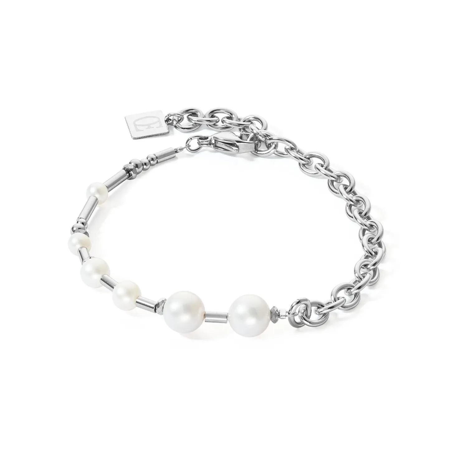 COEUR DE LION Perlenarmbänder-Armband Süßwasserperlen & Kette Multiwear Silber