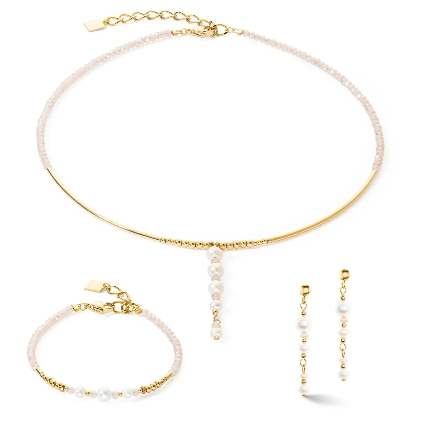 COEUR DE LION Perlenarmbänder-Armband Tropfen Süßwasserperlen Gold