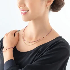 COEUR DE LION Kristallarmbänder-Armband Twinkle Princess Gold-Rot