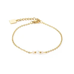 COEUR DE LION Perlenarmbänder-Armband Y Fairy Süßwasserperle Gold