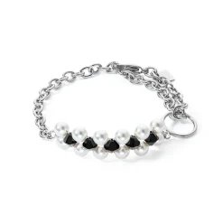 COEUR DE LION Kristallarmbänder-Armband-Choker Mysterious Silber-Schwarz
