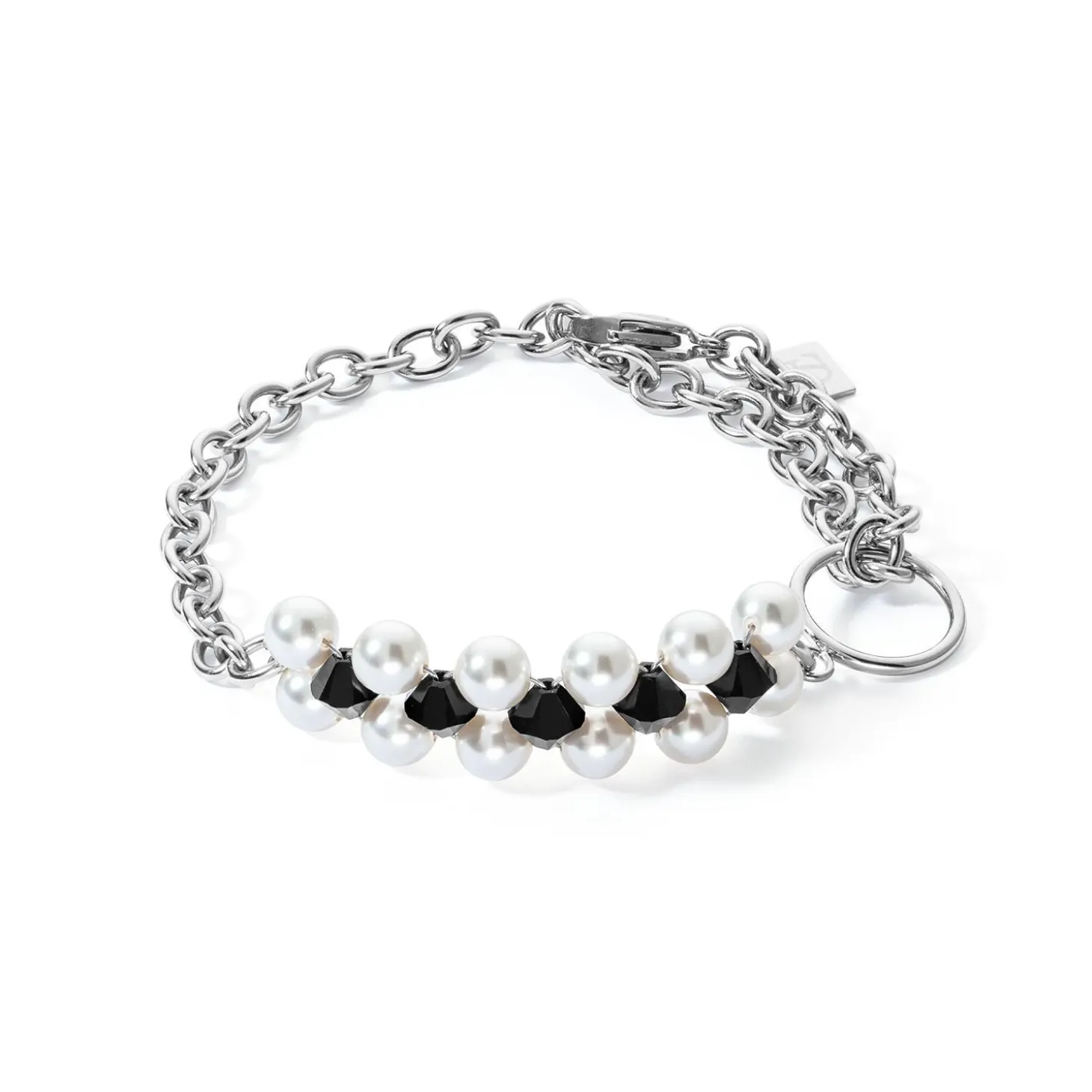 COEUR DE LION Perlenarmbänder-Armband-Choker Mysterious Silber-Schwarz