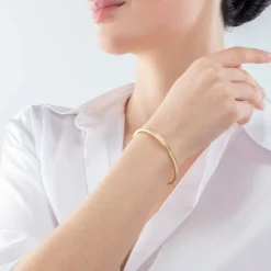 COEUR DE LION Coeur Essentials-Armreif Edelstahl & Kristalle Goldkristall 17