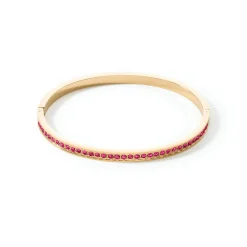 COEUR DE LION Armreifen-Armreif Edelstahl & Kristalle Gold Pink 17