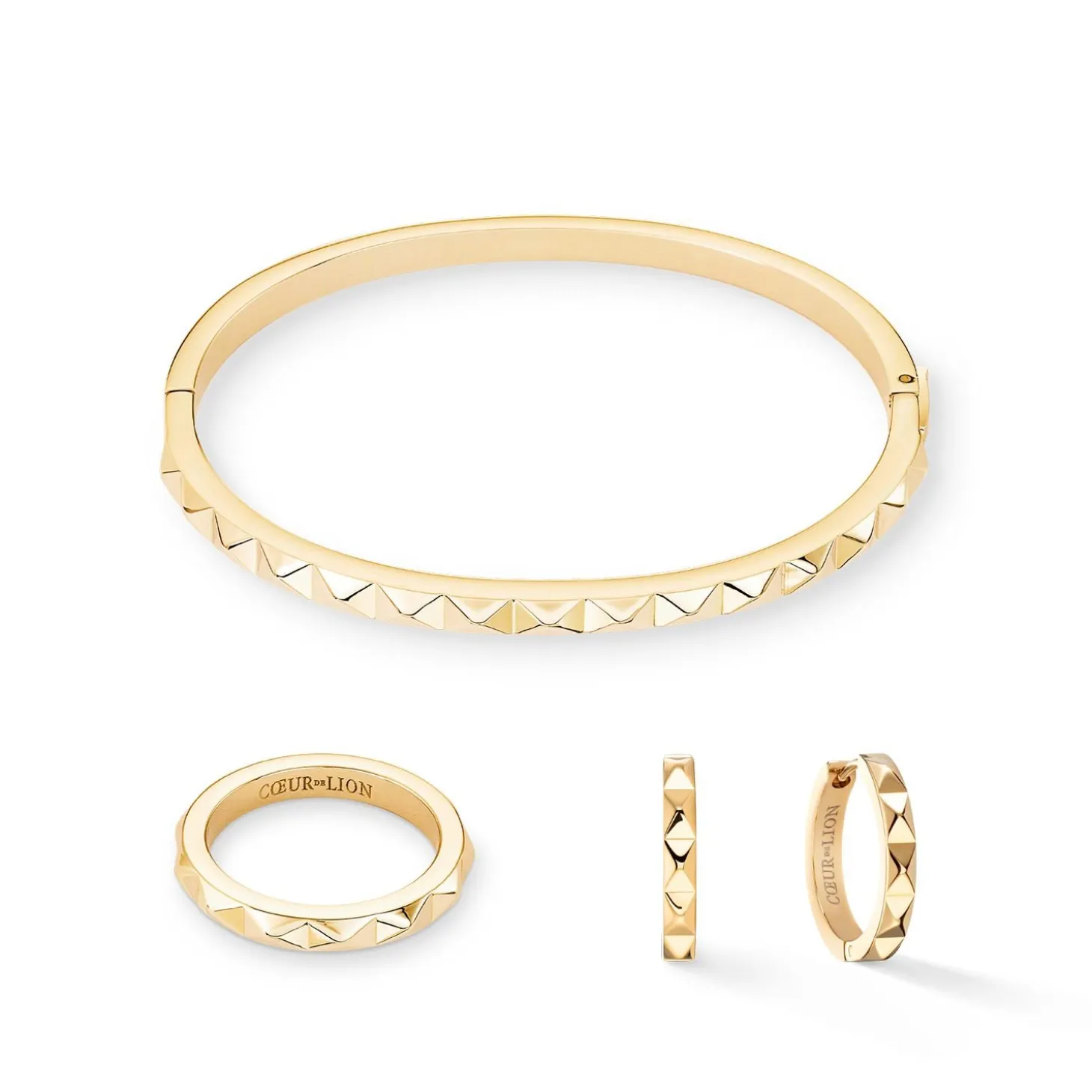 COEUR DE LION Armreifen-Armreif Spikes Gold