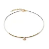 COEUR DE LION Hochzeit-Brillante quadratische Halskette Gold-Kristall