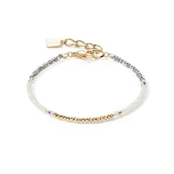 COEUR DE LION Hochzeit-Brillantes quadratisches Armband Gold-Kristall