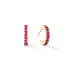 COEUR DE LION Coeur Essentials-Creolen 15 Edelstahl & Kristalle Gold Pink
