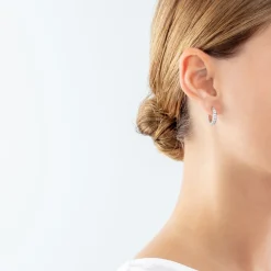 COEUR DE LION Coeur Essentials-Creolen 15 Edelstahl & Kristalle Silberkristall