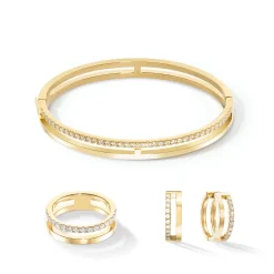 COEUR DE LION Armreifen-Eternal Unity Armreif Gold-Kristall
