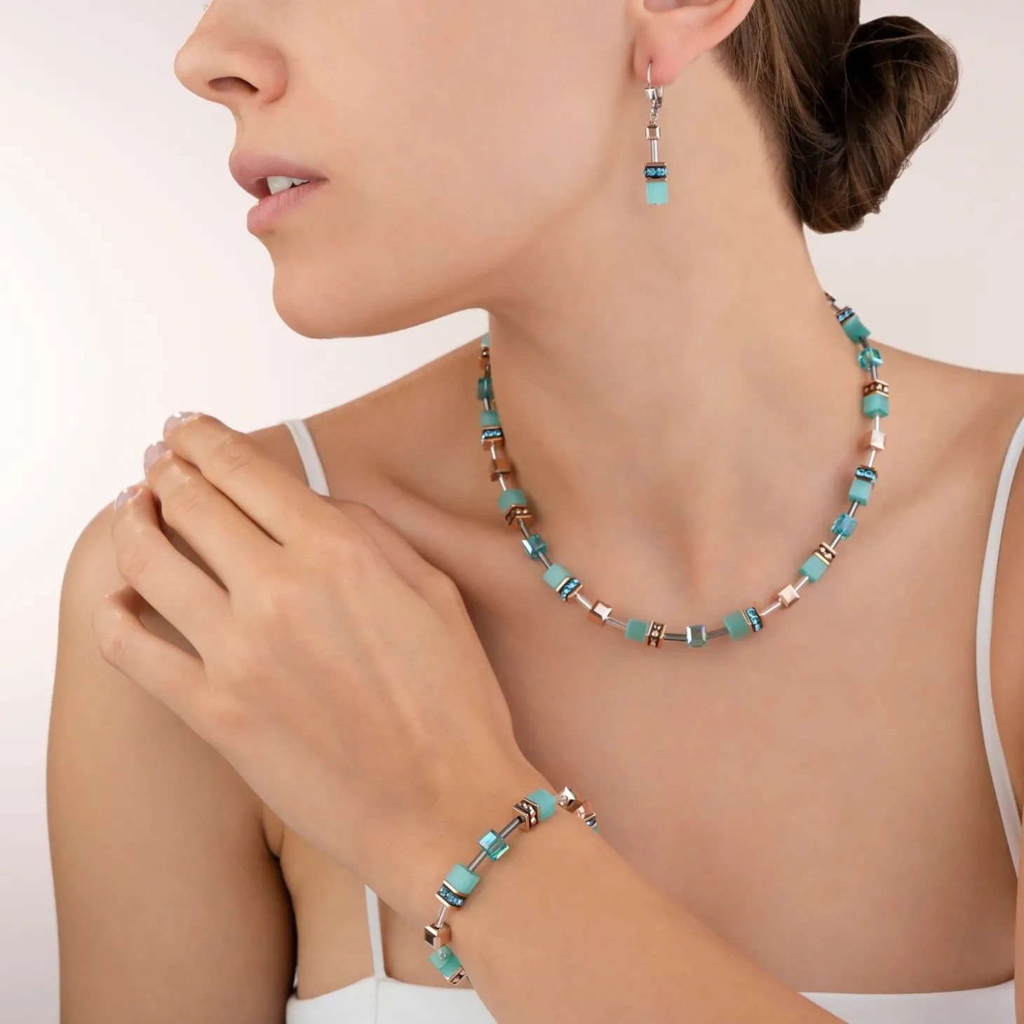 COEUR DE LION Geocube® Tone&In&Tone-Geocube® Armband Aqua