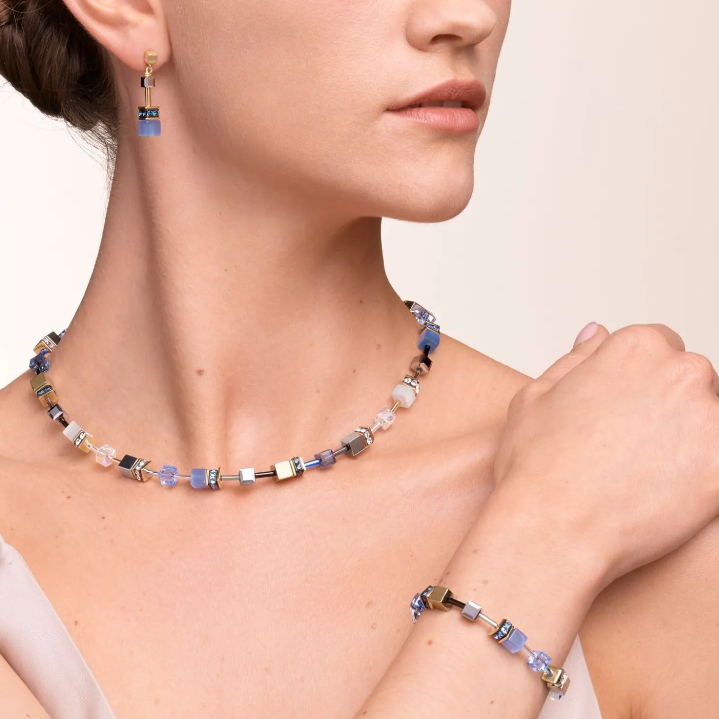 COEUR DE LION Geocube® Armbänder-Geocube® Armband Blau-Gold