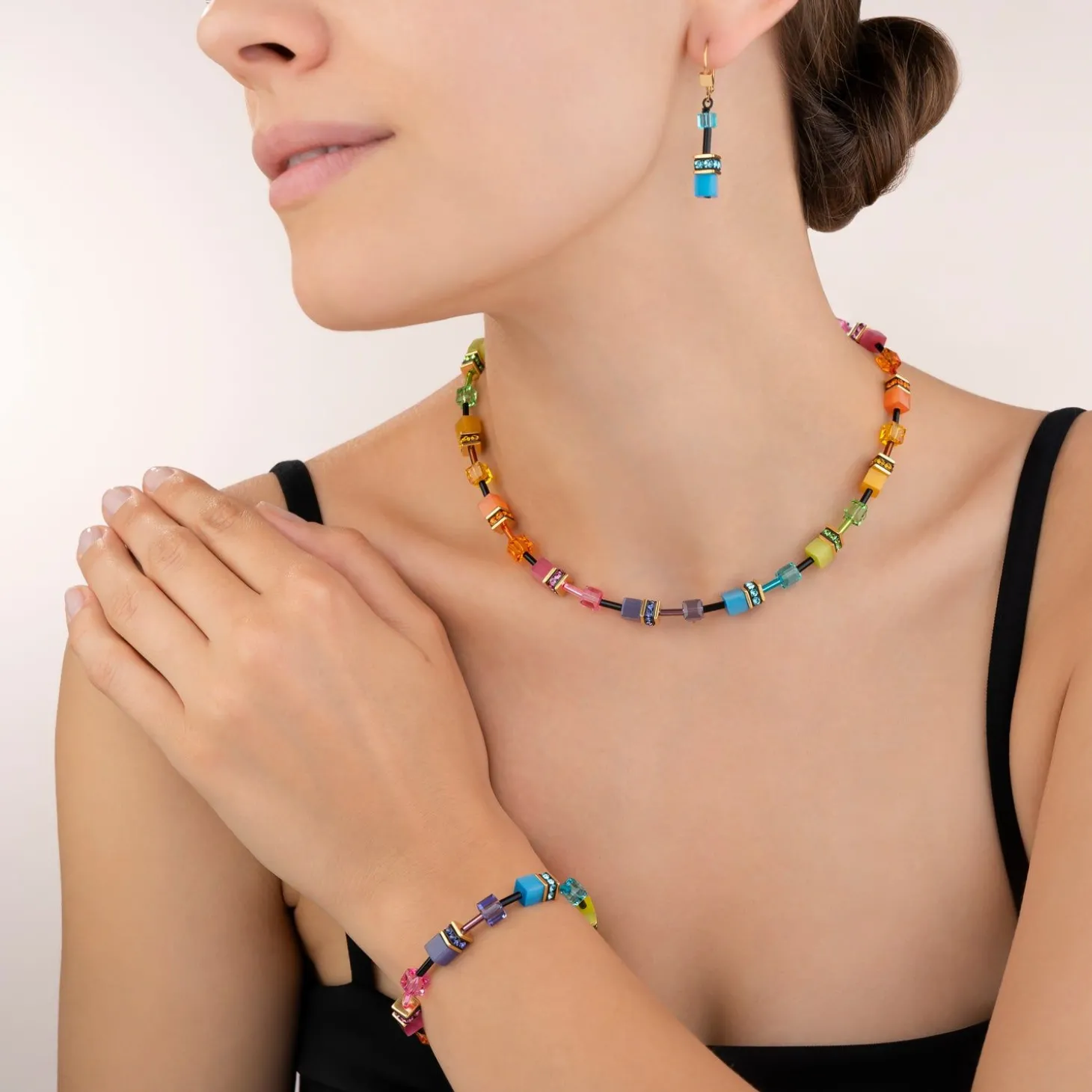 COEUR DE LION Geocube® Armbänder-Geocube® Armband Mehrfarbiges Regenbogengold