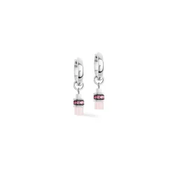 COEUR DE LION Geocube® Ohrringe-Geocube® Fusion Charm Creolen Silber-Pastell