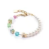 COEUR DE LION Echter Stein-Geocube® Fusion Festliches Armband Mehrfarbig
