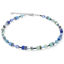 COEUR DE LION Geocube® Halsketten-Geocube® Halskette Blau-Grün