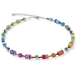COEUR DE LION Geocube® Halsketten-Geocube® Halskette Mehrfarbiger Regenbogen