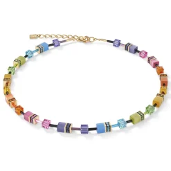 COEUR DE LION Geocube® Halsketten-Geocube® Halskette Mehrfarbiges Regenbogengold