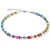 COEUR DE LION Geocube® Mehrfarbig-Geocube® Halskette Mehrfarbiger Regenbogen