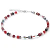 COEUR DE LION Geocube® Tone&In&Tone-Geocube® Halskette Rot-Hämatit