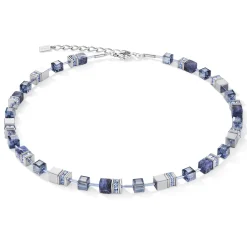 COEUR DE LION Geocube® Halsketten-Geocube® Halskette Sodalith & Hämatit Blau