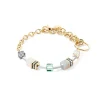 COEUR DE LION Echter Stein-Geocube® Iconic Boho Armband Gold-Mehrfarbig