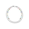 COEUR DE LION Multiwear-Halsketten-Geocube® Iconic Boho Halskette Silber-Mehrfarbig