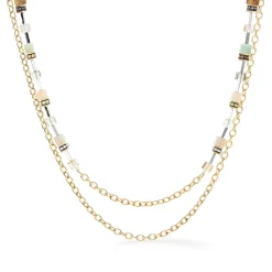 COEUR DE LION Multiwear-Halsketten-Geocube® Iconic Boho Halskette Gold-Mehrfarbig
