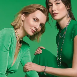 COEUR DE LION Multiwear-Halsketten-Geocube® Iconic Boho Halskette Gold-Mehrfarbig
