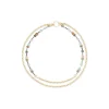 COEUR DE LION Geocube® Echtstein-Geocube® Iconic Boho Halskette Gold-Mehrfarbig