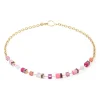 COEUR DE LION Geocube® Halsketten-Geocube® Iconic Chain Halskette Gold-Magenta